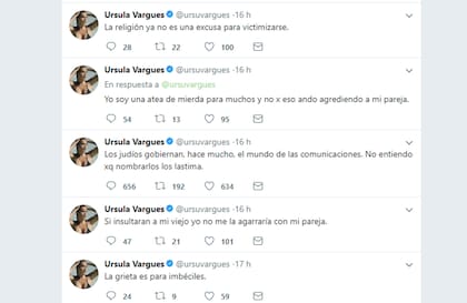 Los polémicos tuits de Ursula Vargues