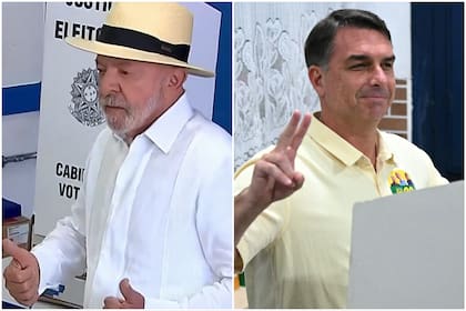 Los porcentajes, según las encuestas, para Lula da Silva y Flavio Bolsonaro