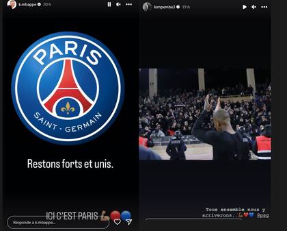 Los posteos de Mbappé y Kimpembe