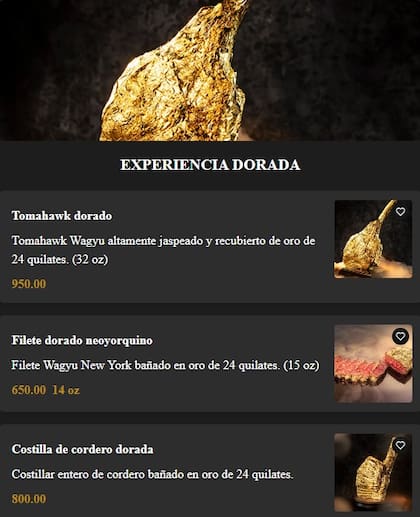 Los precios de la "experiencia dorada" en el restaurante de Sal Bae que cerró en Nueva York