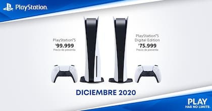 Los precios de preventa de la PlayStation 5 que comunicó Sony para la Argentina