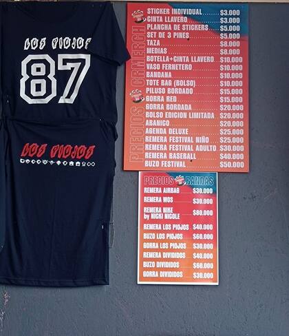Los precios del merchandising en Cosquín Rock 2025