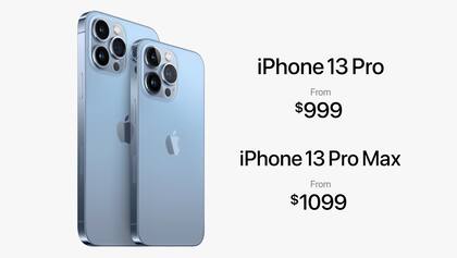 Los precios en Estados Unidos del iPhone 13 Pro y del iPhone 13 Pro Max