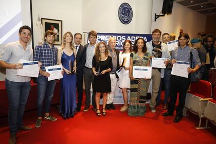 Los premiados por notas de LA NACION, ayer, durante la entrega de las distinciones
