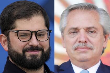 Los presidentes de Chile, Gabriel Boric, y la Argentina, Alberto Fernández