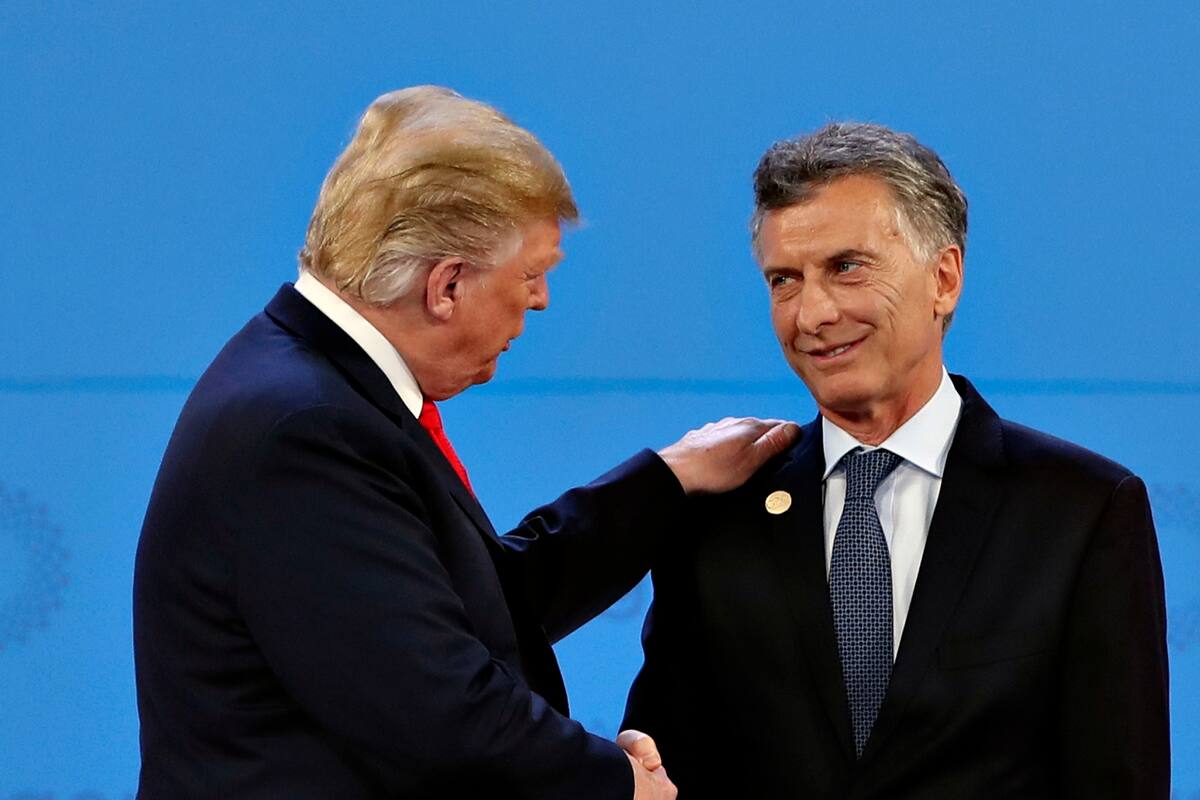 Los presidentes Donald Trump y Mauricio Macri
