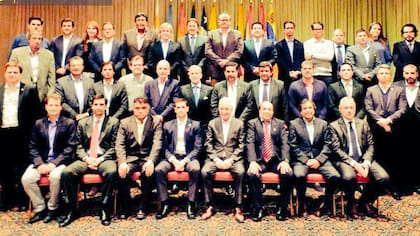 Los presidentes o vices de los clubes de Sudamérica reunidos en Montevideo