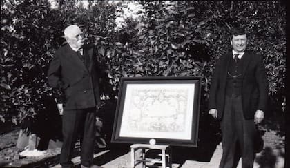 Los primeros Bellini. Ambos llamados Juan Bautista, son el bisabuelo y el abuelo de Miguel.