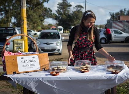 Los primeros tiempos, cuando Zuzana solo vendía alfajores en Piriápolis.