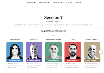 Los principales candidatos a senadores de la Sección 7