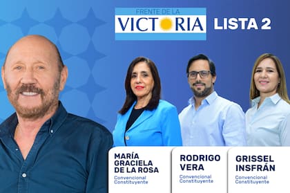 Los principales candidatos del lema "Frente de la Victoria" del Partido Justicialista en Formosa, cuyo líder es el gobernador Gildo Infrán