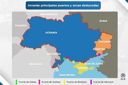 Los principales puertos de Ucrania, puntos estratégicos