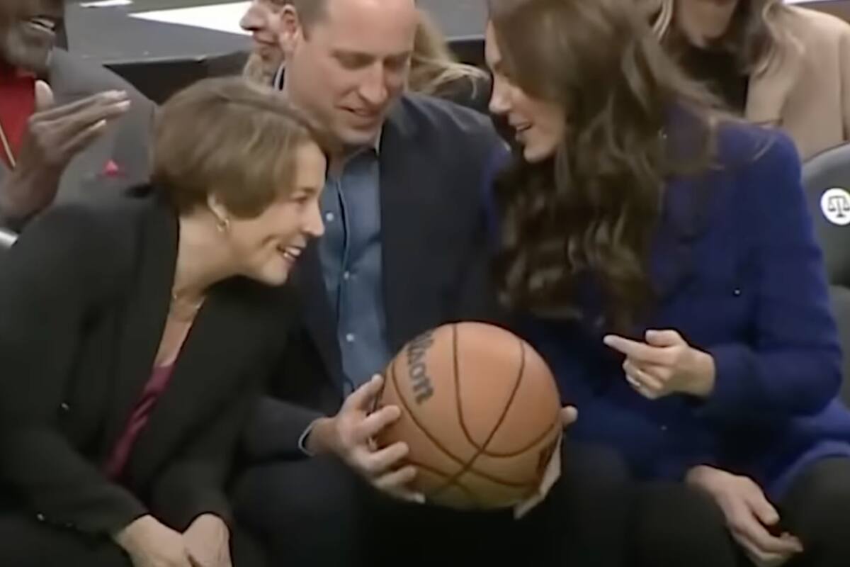 Los príncipes de Gales asistieron a un partido de los Celtics