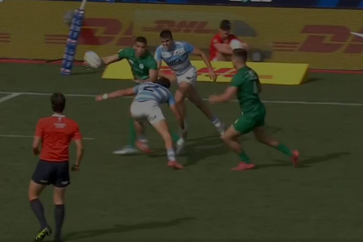 Los Pumas 7s cayeron ante Irlanda por 14 a 0 en los cuartos de final de Toulouse