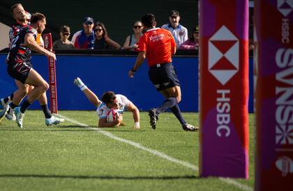 Los Pumas 7s se impusieron a Gran Bretaña en el segundo partido del día en el grupo B de Dubai