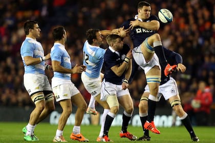 Los Pumas cayeron por 41-31 ante Escocia en Murrayfield en 2014
