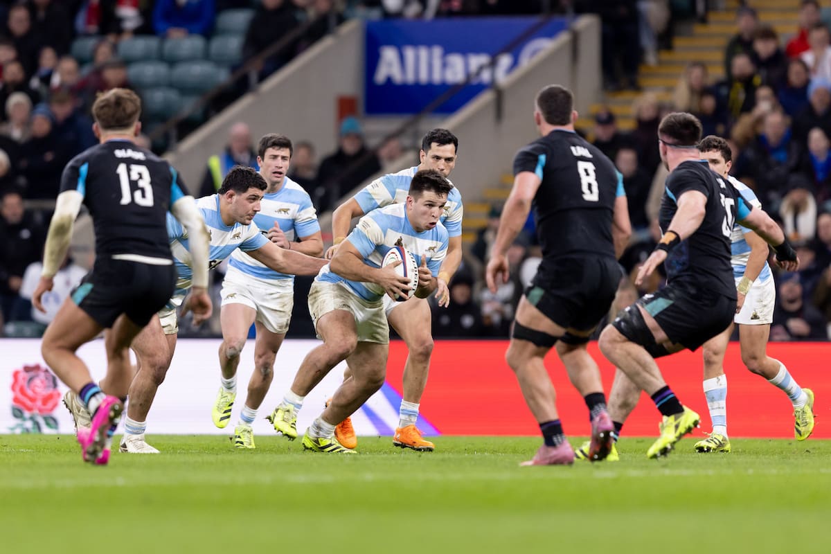 Los Pumas frente a Inglaterra en
Nations Series 2025 en el estadio Twickenham de Londres.