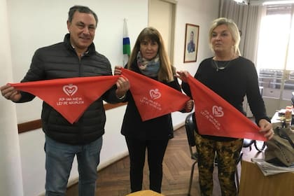 Los que portan estos pañuelos abogan por una ley que haga más fácil el proceso de adopción