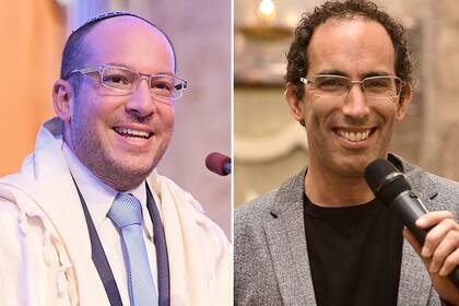 Los rabinos Guido Cohen (Aventura Turnberry Jewish Center, en Miami) y Fabián Skornik (Lamroth Hakol, en Vicente López)