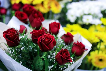 Los ramos de rosas es uno de los productos típicos de San Valentín