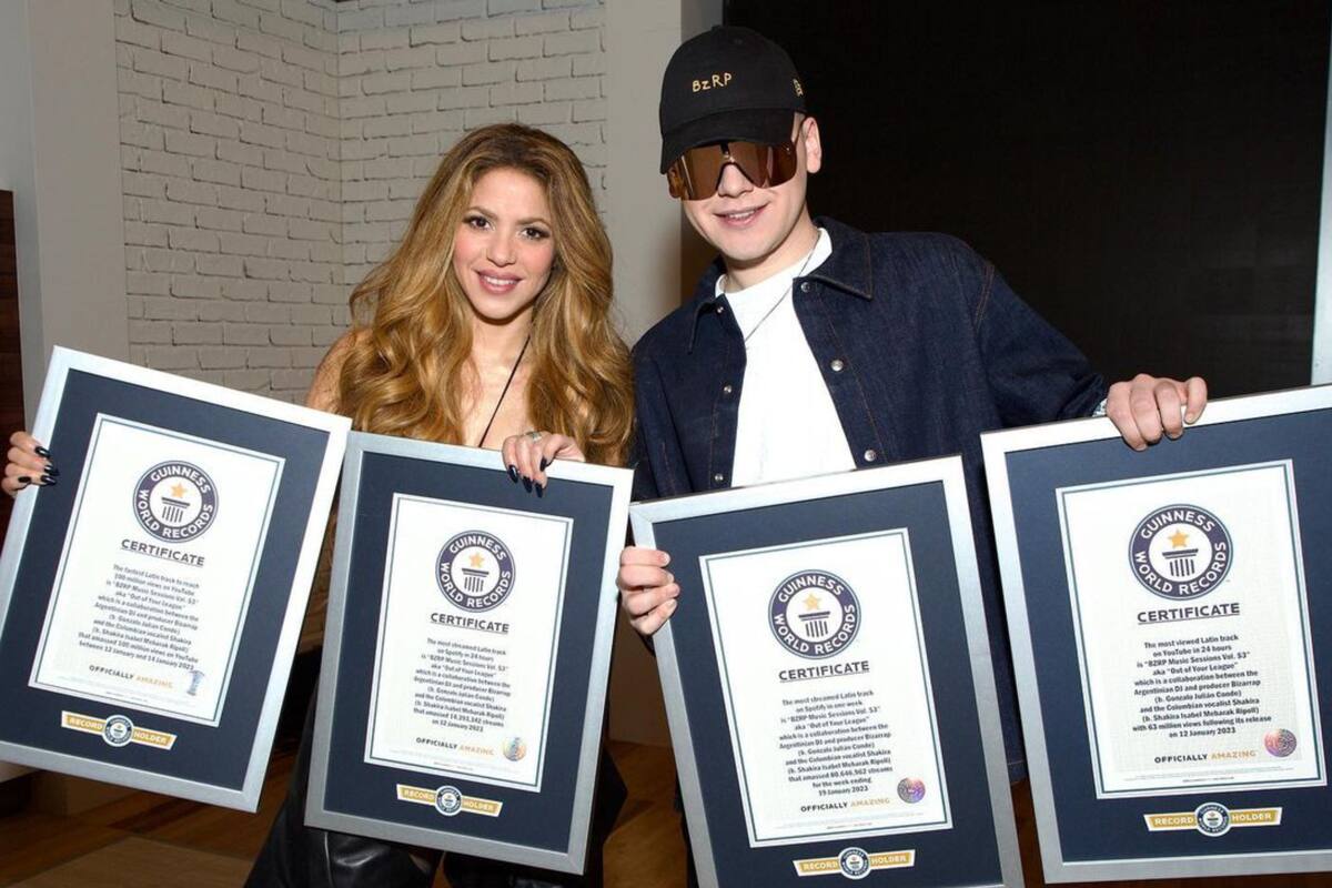 Los reconocimientos a los artistas fueron cuatro (Foto Instagram @Records Mundiales Guinness)
