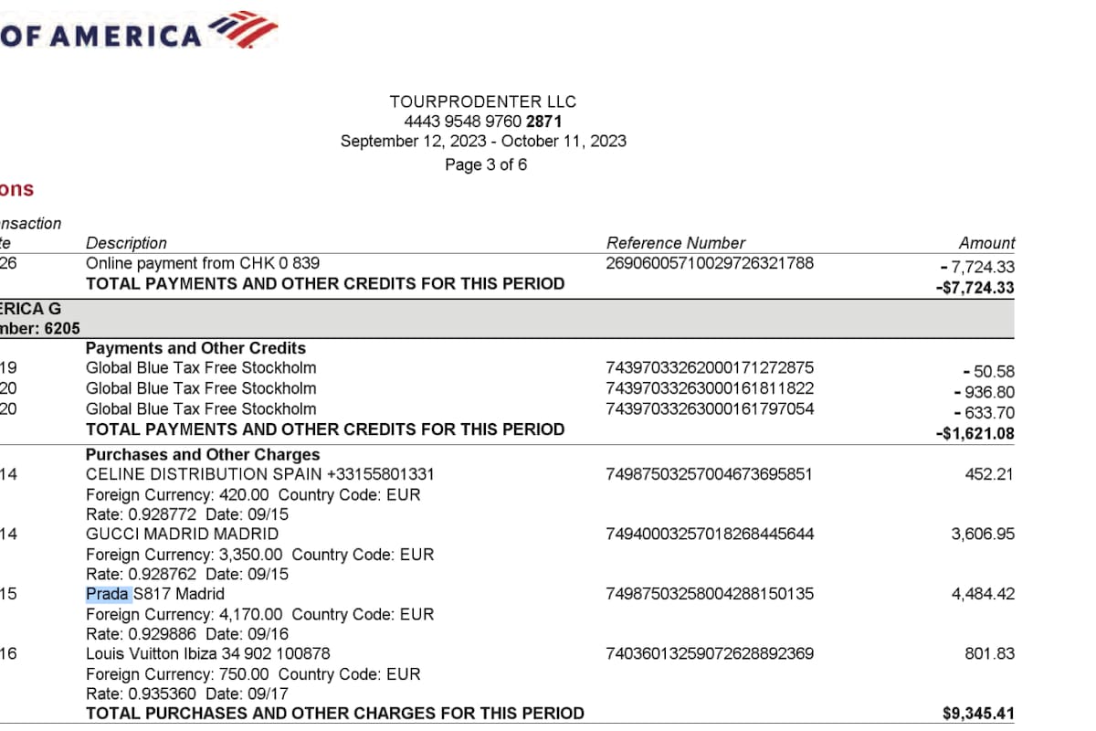 Los registros bancarios de la empresa contratada por la entidad deportiva nacional detallan una serie de erogaciones destinadas a fines particulares en el exterior