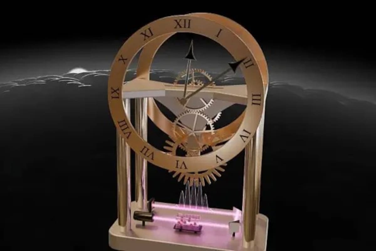 Los relojes nucleares serán aún más precisos que los atómicos y ayudarán a explorar misterios del universo como la materia oscura. Ilustración artística