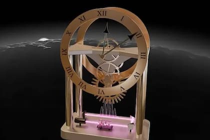 Los relojes nucleares serán aún más precisos que los atómicos y ayudarán a explorar misterios del universo como la materia oscura. Ilustración artística