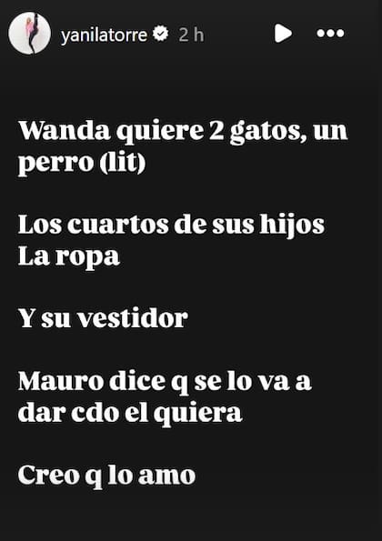 Los requerimientos que pediría Wanda Nara, según Yanina Latorre