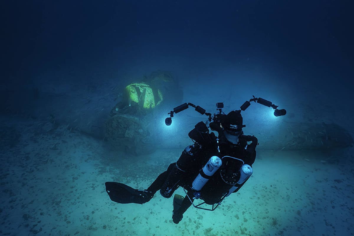 Los restos de un avión de la Segunda Guerra Mundial encontrados en el fondo del mar