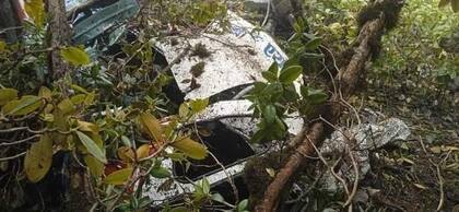Los restos del helicóptero estrellado en Nepal