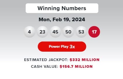 Los resultados de la lotería Powerball