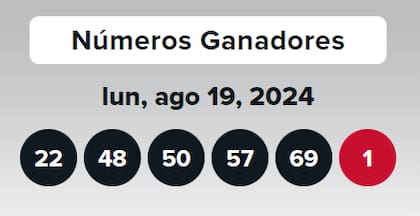 Los resultados de la lotería Double Play del lunes 19 de agosto