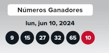 Los resultados de la lotería Double Play del lunes 10 de junio