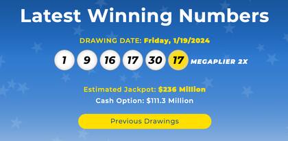 Los resultados de la lotería Mega Millions del 19 de enero de 2024