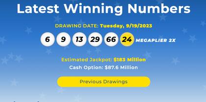 Los resultados de la lotería Mega Millions del 19 de septiembre