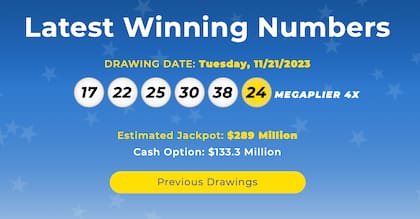 Los resultados de la lotería Mega Millions del 21 de noviembre