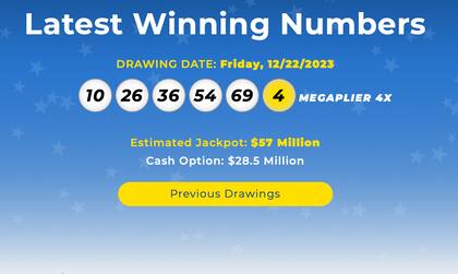 Los resultados de la lotería Mega Millions del 22 de diciembre