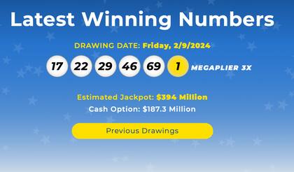 Los resultados de la lotería Mega Millions del 9 de febrero