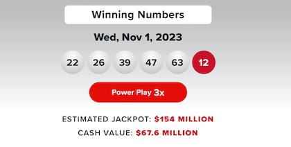 Los resultados de Powerball del 1º de noviembre