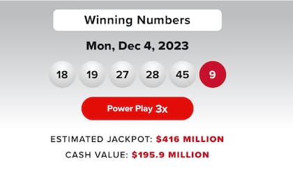 Los resultados de Powerball del 4 de diciembre
