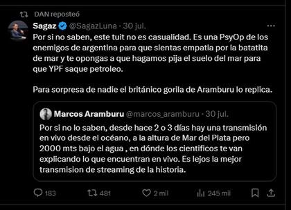 Los retuits de Daniel Parisini, "Gordo Dan"