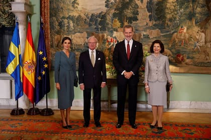 Los reyes de España con los de Suecia