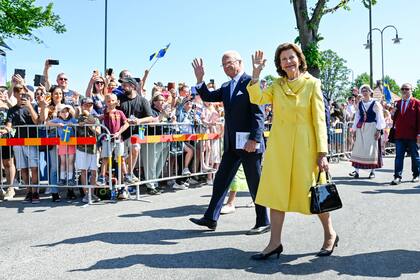 Los reyes de Suecia, Carlos Gustavo y Silvia, visitan Strangnas, Suecia, para festejar el Día Nacional del país, martes 6 de enero de 2023