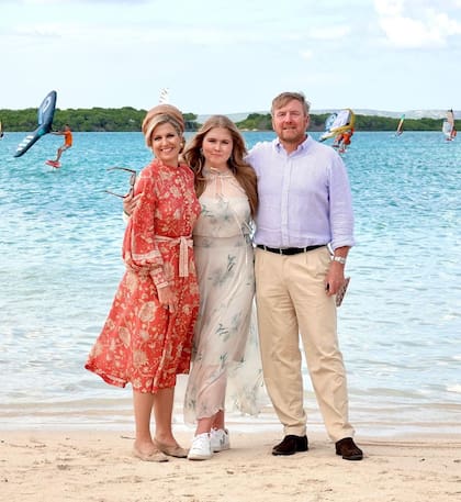 Los reyes y la princesa Amalia en Bonaire
