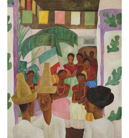 Los rivales (1931) fue encargada a Diego Rivera por Abby, la madre de David Rockefeller, quien la heredaría una década más tarde como regalo de su boda con Peggy.