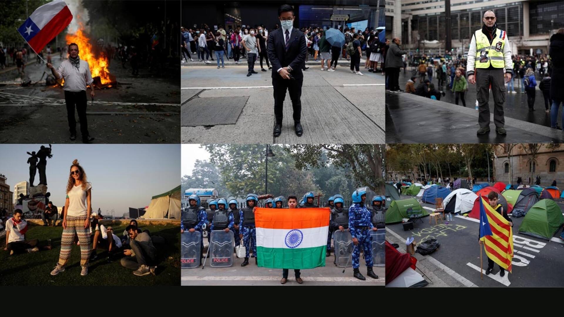Los rostros de la protesta global
