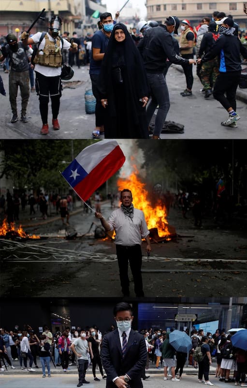 Los rostros de la protesta global