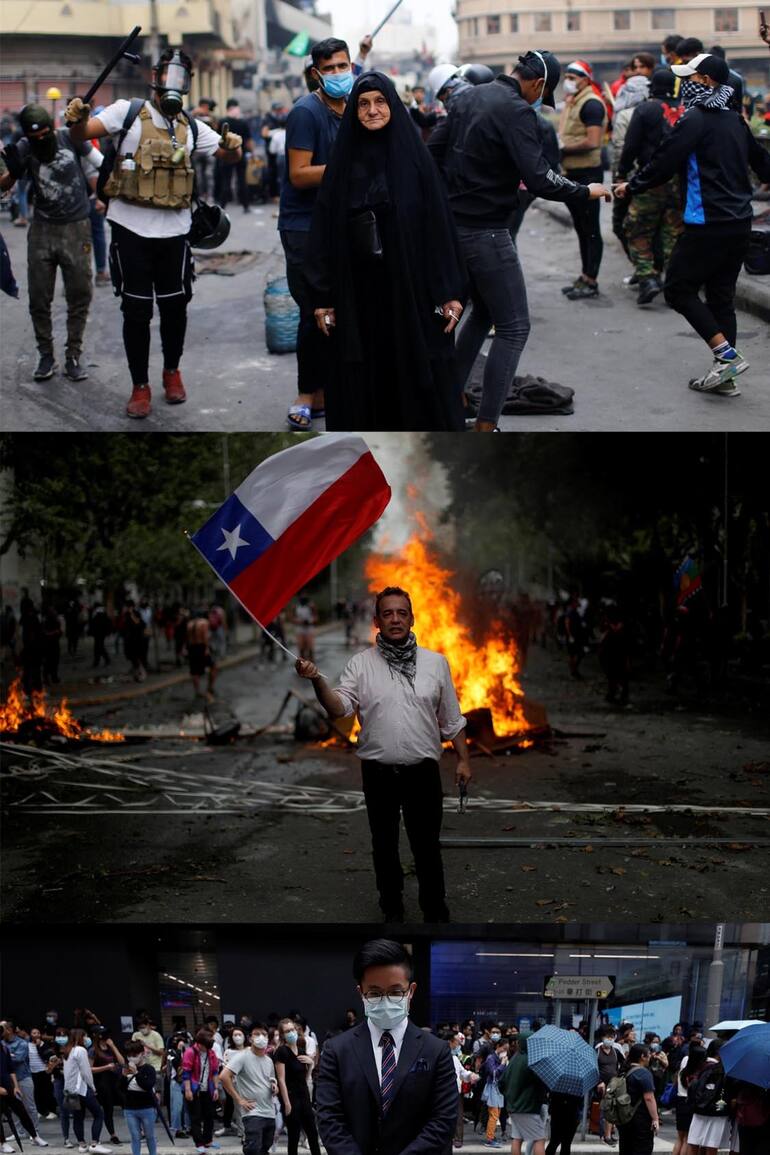 Los rostros de la protesta global