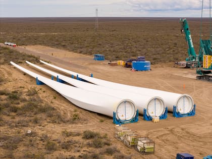 Los rotores de 165 metros de diámetro utilizados para las turbinas eólicas de Aluar y Goldwind